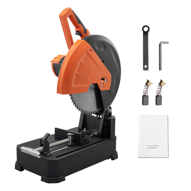 Chop Saw, 14" 355Mm Blade Diameter Cut Off Saw, 2800W 1200Rpm Steel Cutting Machine, 0 45 Adjustable Dry Cut Chop Saw, Miter Saw For Cutting Metal Cold Cut Saw For Steel Rebar Iron Aluminum