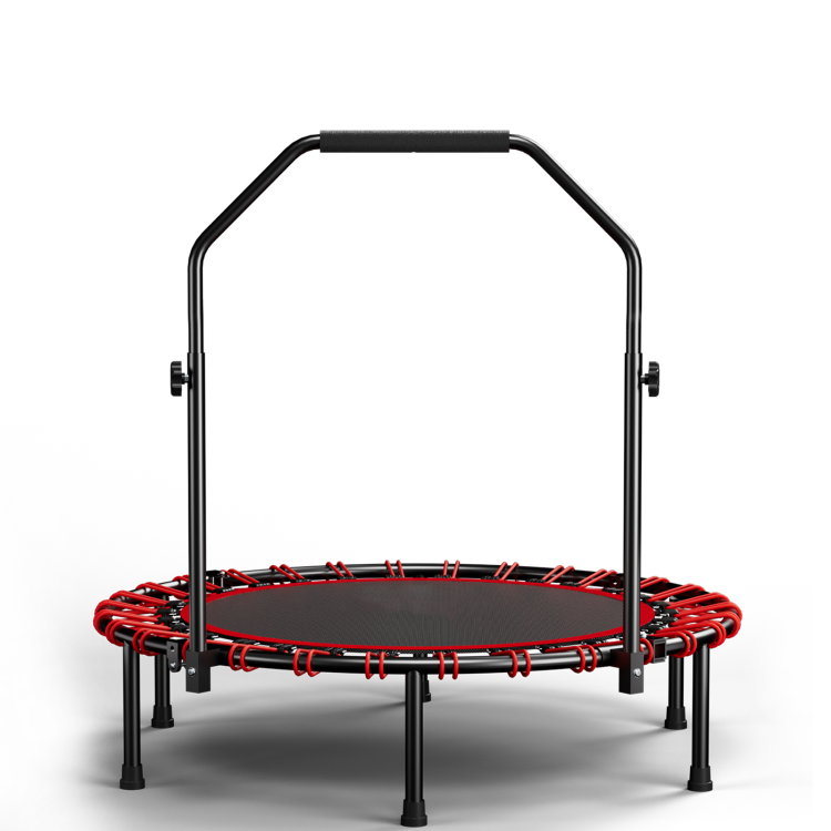 Yc 40Inch Foldable Trampoline With Handle Premium Elastic Black
