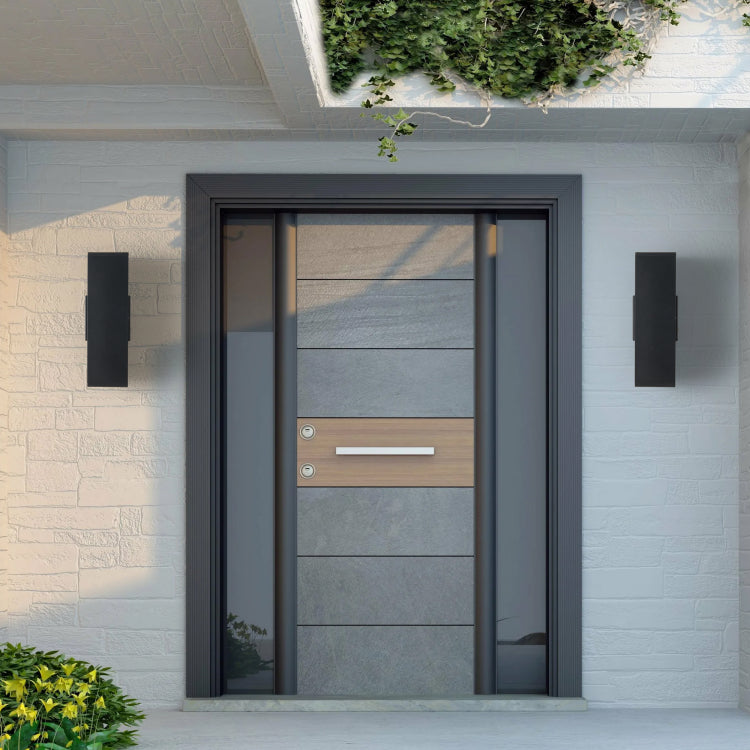 2 Pack Outdoor Wall Sconce, Modern Up And Down Weatherproof Wall Light, Black Aluminum Exterior Wall Mount Light Fixture, Ideal For Porch, Patio, Garage