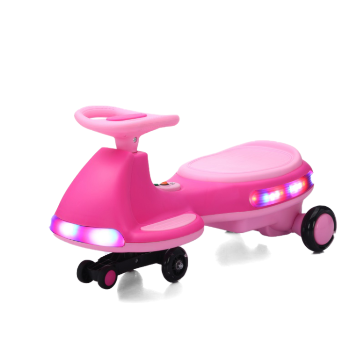 Electric Rocking Car, Fully Illuminated, With Enlarged Flashing And Silent Wheels, 12V7 Battery, Dual Drive 550 Motor, And Bluetooth Gliding And Electric Two In One
