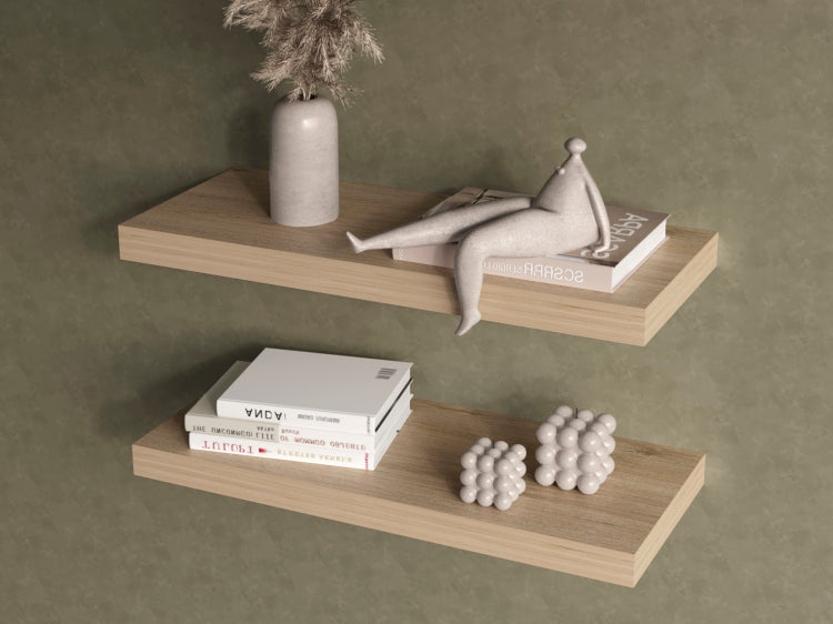 Floating Shelf Dallas, Living Room, Light Pine