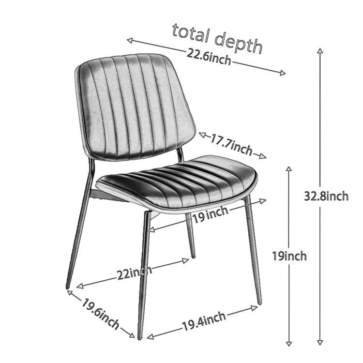 Dining Chairs Set Of 2 Mid Century Modern Retro Faux Leather Chair With Walnut Bentwood Back Upholstered Seat Metal Legs Adjustable Foot For Kitchen Dining Room Chairs Black Pu