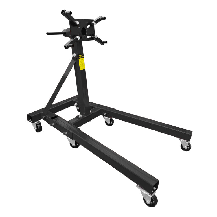 Engine Stand 2000Lbs Capacity, 360 Degree Rotating Engine Run Stand With 6 Casters, Heavy Duty Motorcycle Engine Stand With Foldable Frame For Auto Repair, Vehicle Maintenance, Black