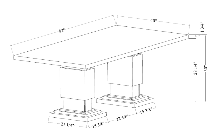 Michelle Grey Dining Table