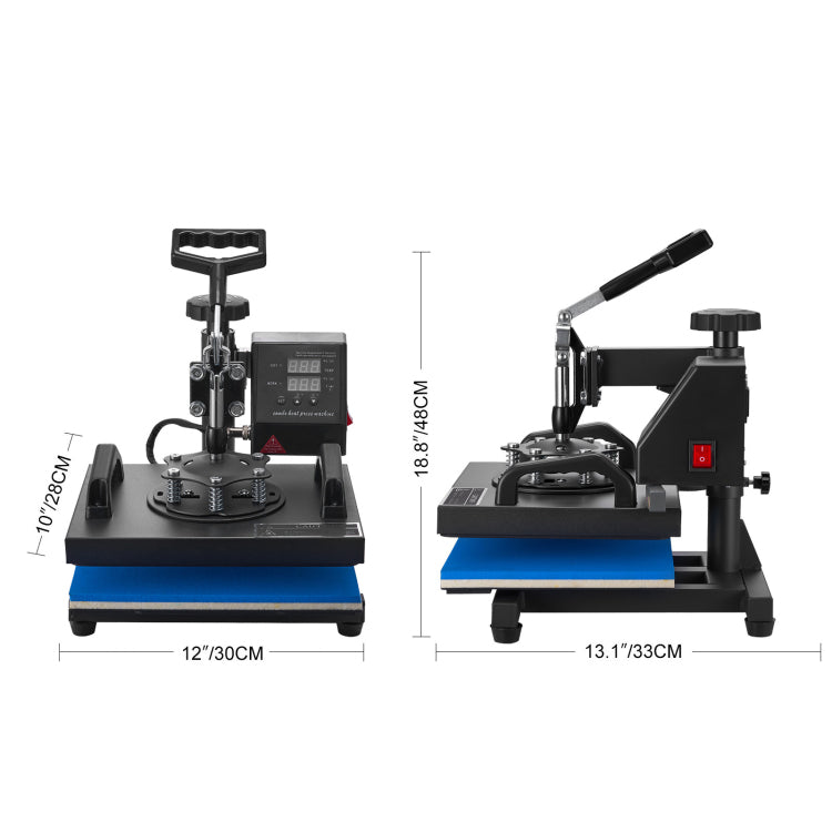 Heat Press, 12X10Inch T Shirt Press Machine, T Shirt Press Heat Press 30X23Cm Printing Machine Heat Transfer Sublimation Machine For T Shirts