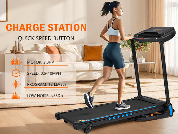 Incline Treadmill For Running & Walking, 3.0 Hp Treadmills For Home 350 Lbs Weight Capacity Hydraulic System Auto Folding Treadmill With Type C & Usb Charge For Android, 10Mph, Bluetooth Speaker