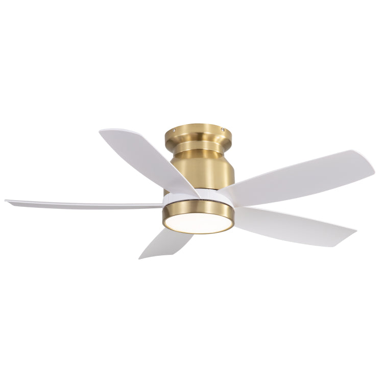 42 Inch Flush Mount S With Led Light 22W And Remote Control 5 Abs Fan Blades For Bedroom Dining Room
