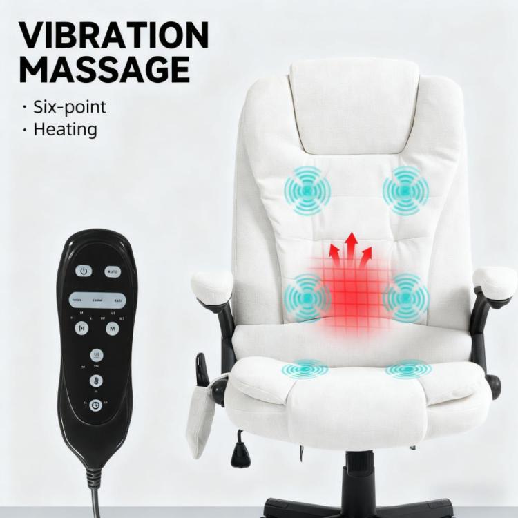 Massage Office Chair With Heat,High Back Massage Desk Chair With Reclining Backrest