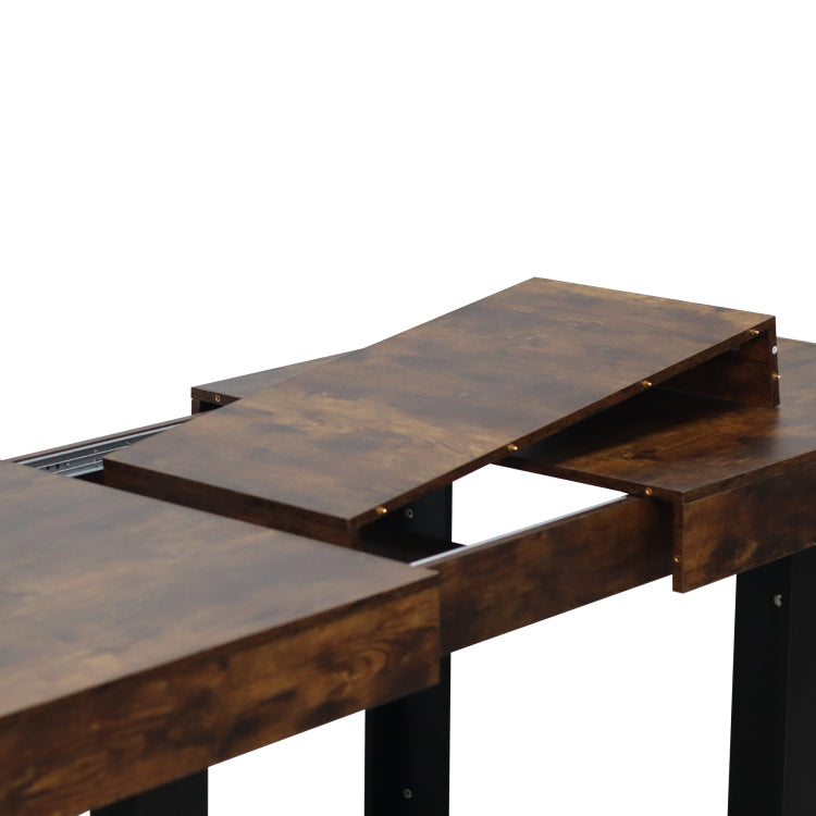 Extendable Dining Room Table For 6 8 10, Modern Farmhouse Wooden Kitchen Expanding Table, Long Large Expandable Dining Room Conference Table