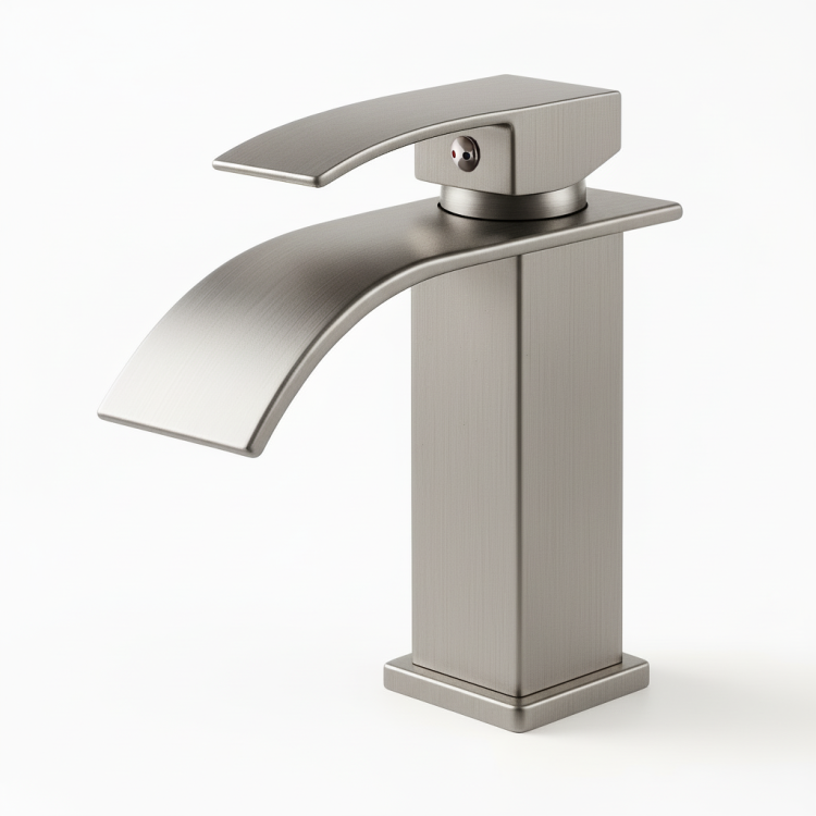 Single Handle Bathroom Faucet Lavatory Faucet Stainless Steel Single Hole Tp, Brushed Nickel