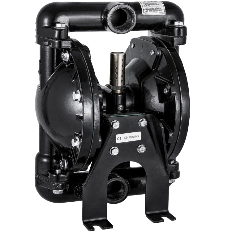 Air Operated Double Diaphragm Pump 1 Inch Inlet Outlet Aluminum 35 Gpm Max 120Psi For Industrial Use, Qby4 25Lf46 1Inch 35