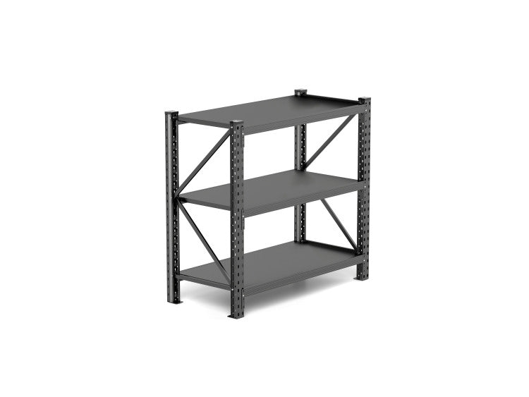 3 Tier Industrial Shelving Rack 63In, Heavy Duty Steel Shelving Unit Adjustable, 67" W*19.7" D*63"H, Black, Requires Assembly