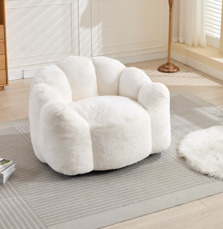 Lotus Type Compression Sofa Adult Bean Bag Sofa With Pull Ring Can Be Easily Moved Without Installation Suitable For Various Environments Such As Living Room, Bedroom, Etc. Relax And Enjoy