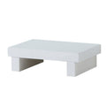 Wooden Small Nightstand With Usb Charger In White Finish