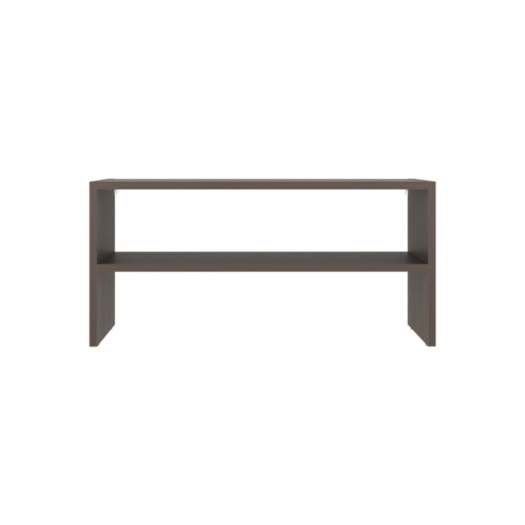 Shoe Organizer 13.7" H, 2 Shelves, Smoke Oak Living Room