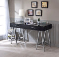 Coleen Black High Gloss & Chrome Finish Writing Desk