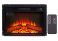 Electric Fireplace Insert 23" 1400W 120V ,Equipped With Remote Control, Ultra Thin Heater With Log Set & Realistic Flame Black