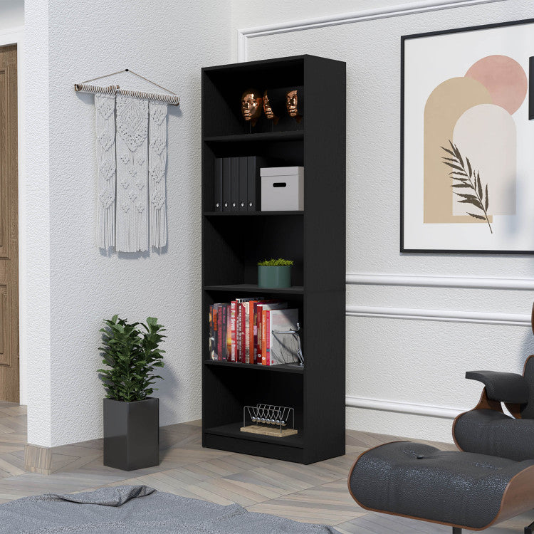 Sutton 4 Shelves Bookcase With Modern Storage Shelves