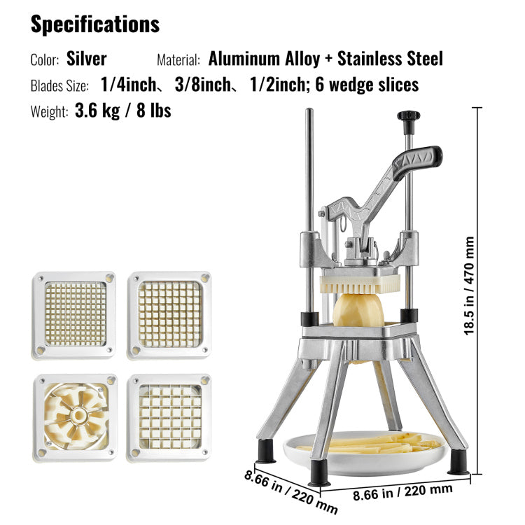 Commercial Chopper Commercial Vegetable Chopper With 4 Blades Fruits Dicer