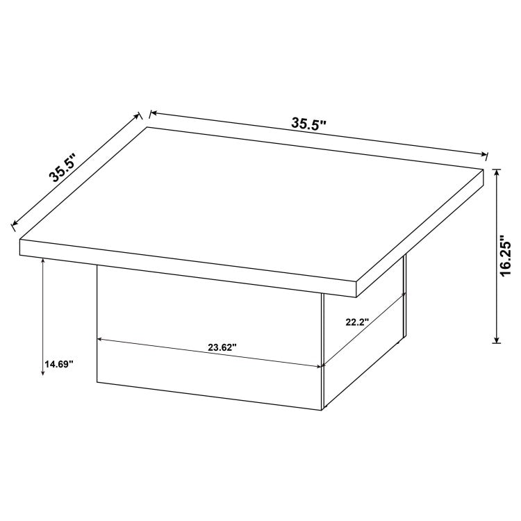 Exeter Mango Square 2 Piece Coffee Table Set