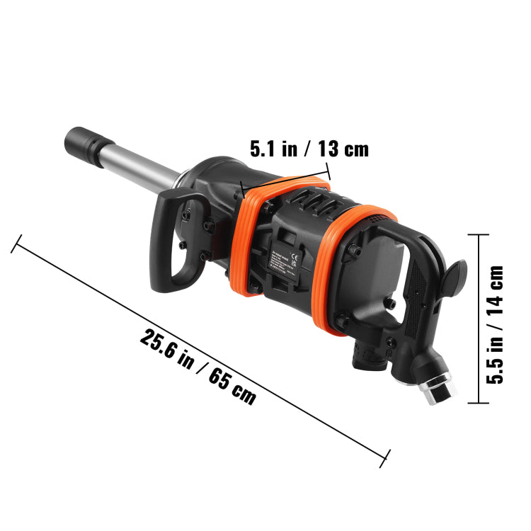 1 Inch Air Impact Wrench, Up To 5175 Ft Lbs Beast Reverse Torque Output Pneumatic Impact Gun W 8 Inch Extended Anvil For Repairs And Maintenance Of Heavy Duty Machinery Semi Truck Bus