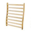 Sauna Backrest,S Shape Canadian Natural Wood Hemlock Sauna Chair With Back, Non Toxic Sauna Accessories Bench