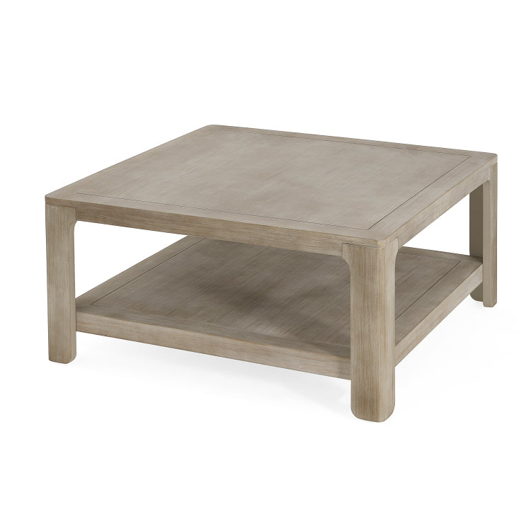 Square Coffee Table With Storage,Light Ash