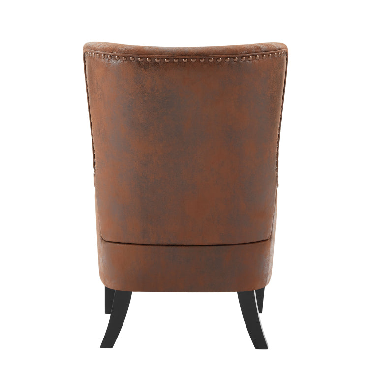 Hi Back Studded Chair,Arm Chair,Living Room, Study And Bedroom