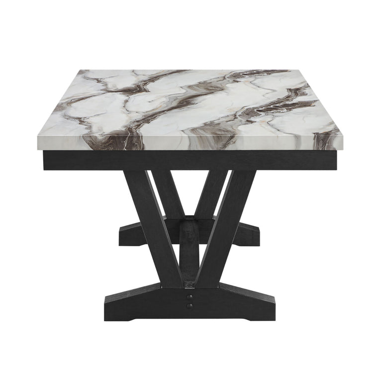 Panda Marble Black And White Dining Table