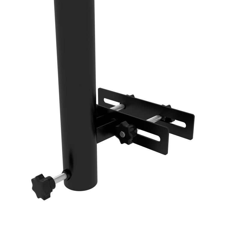 Outsunny Patio Umbrella Holder With Adjustable Clamps, Umbrella Deck Mount Bracket For Railing, Balcony, Fences, Patio Umbrella Stand For Market Umbrella And Offset Umbrella, Black