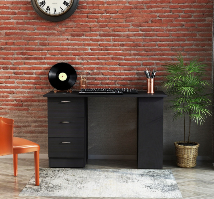 Modern Home Office Computer Desk Bookcase Combo Writing Table Workstation