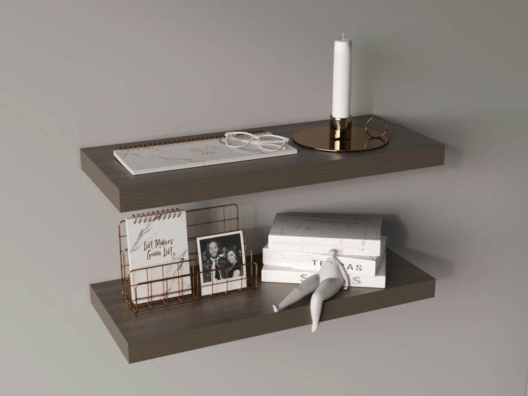 Floating Shelves, Olive, 2 Shelves, 1.50" H