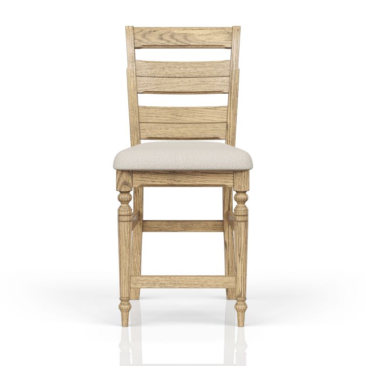 Ladder Back Counter Stool Caramel Finish