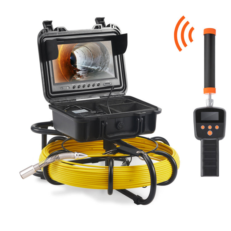 Sewer Camera With 512Hz Locator, 165 Ft 50 M, 9" Pipeline Inspection Camera With Dvr Function, Ip68 Camera With 12 Adjustable Leds, A 16 Gb Sd Card For Sewer Line, Home, Duct Drain Pipe Plumbing