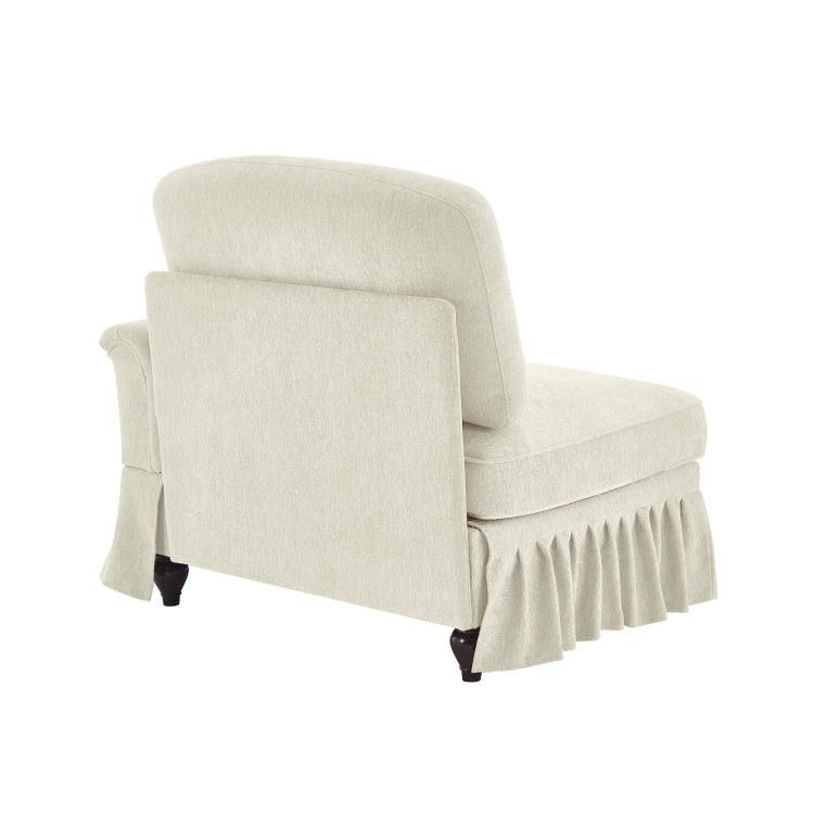 Sofa Rsf Chenille W 1 Pillow Beige