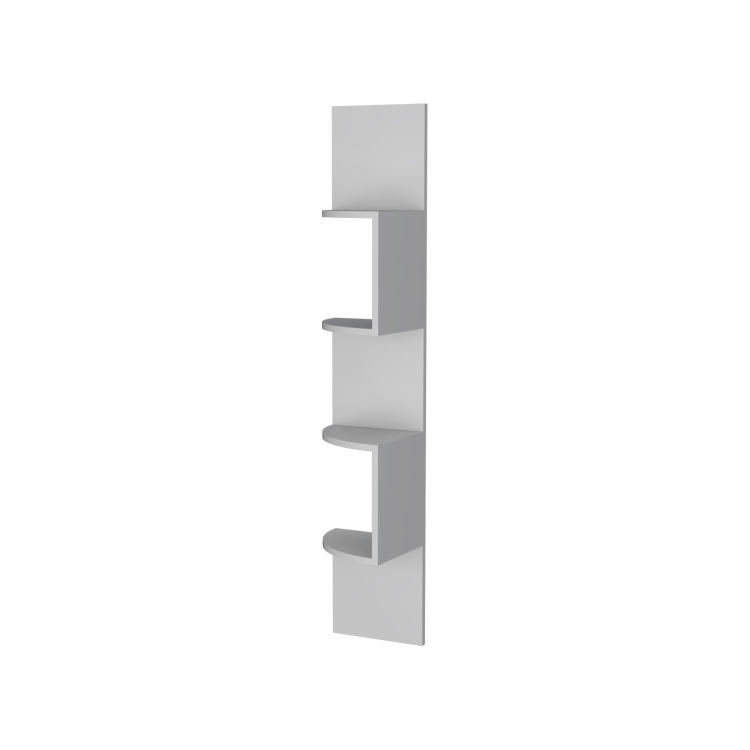 Rosebud Corner Floating Shelf: Modern Full Wall 4 Shelf Unit