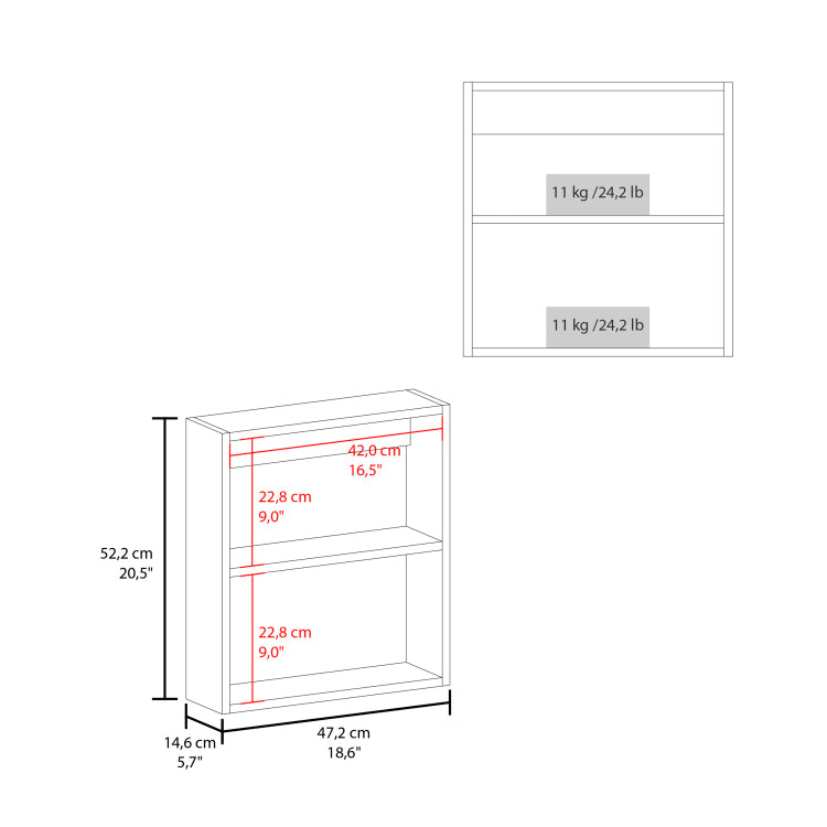Luma Medicine Cabinet With Mirror Door 20.5" High Cabinet Organizer With Two Interior Shelves For Bathroom, Kitchen, Mudroom