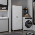 Storage Cabinet 70.9" H, 2 Doors, 1 Drawer, 3 Shelves, 4 Legs, White Kitchen