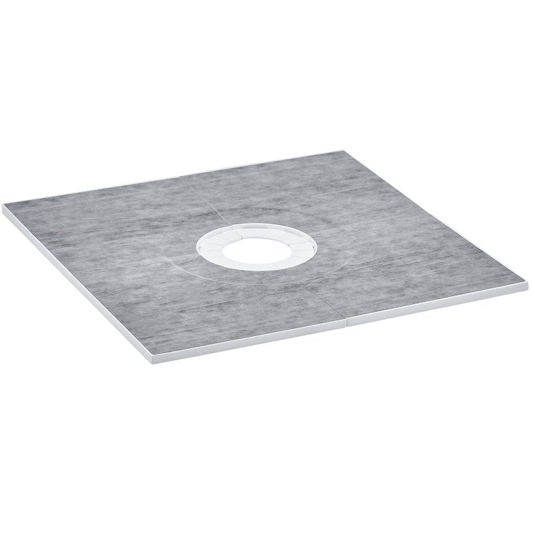 Shower Curb Kit, 36"X36" Shower Pan Kit With 6.3" Central Drain, Lightweight Eps Shower Installation Kits With 2 Waterproof Cloths, Shower Pan Slope Sticks Fit For Bathroom