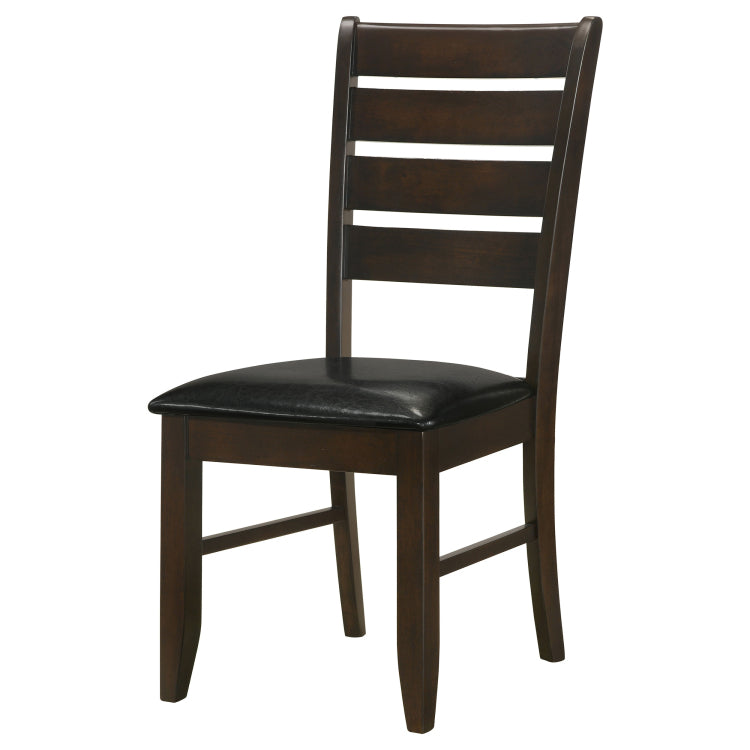 Cappuccino And Black Padded Seat Side Chairs Set Of 2