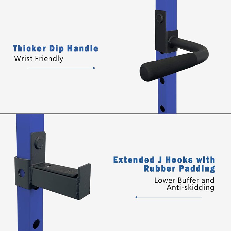 Multi Functional Power Cage, Home Adjustable Pullup Squat Rack 1000Lbs Capacity Comprehensive Fitness Barbell Rack With Gym Accessories 7Ft Olympic Bar