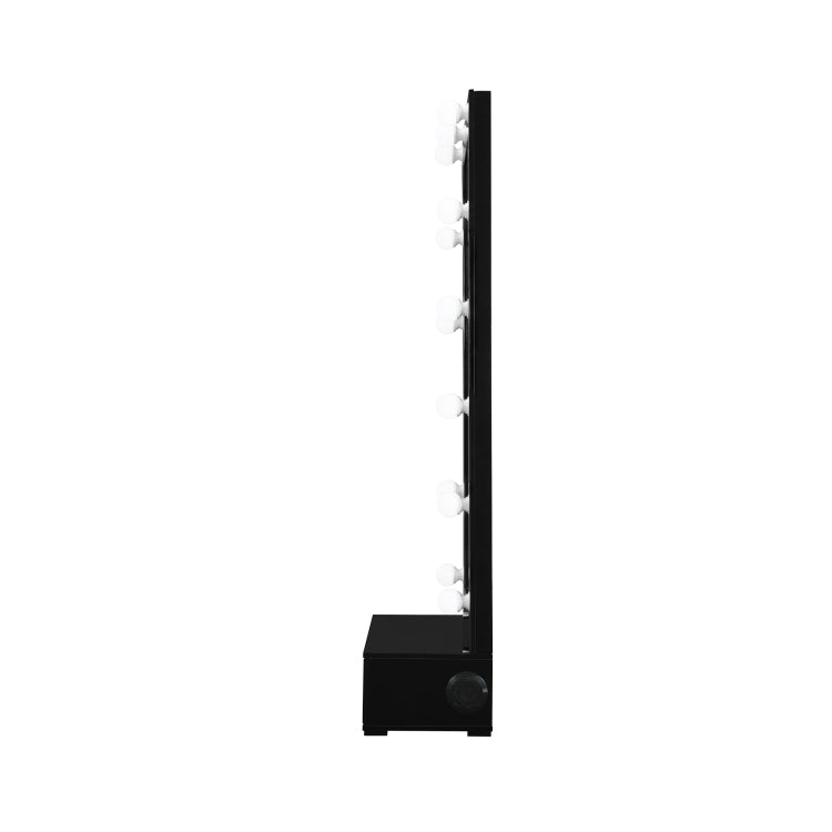 Elisa Black Narrow Tall Mirror With Speaker And Drawer