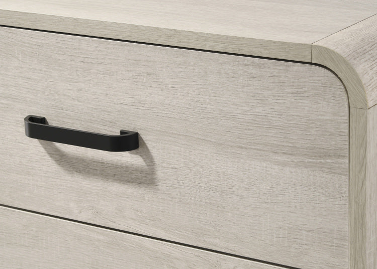 1Pc Contemporary White Finish Ample Drawer Space Five Drawers Tall Chest Storage Wooden Furniture Antique White Color