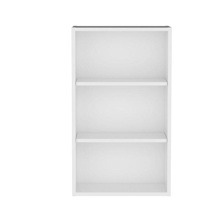 White Wall Cabinet With Open Storage