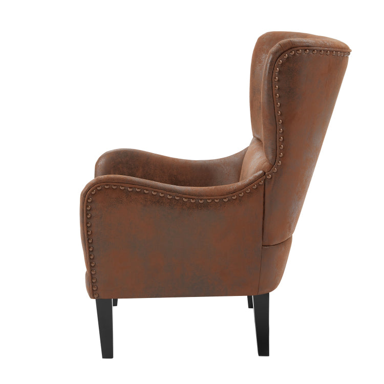 Hi Back Studded Chair,Arm Chair,Living Room, Study And Bedroom