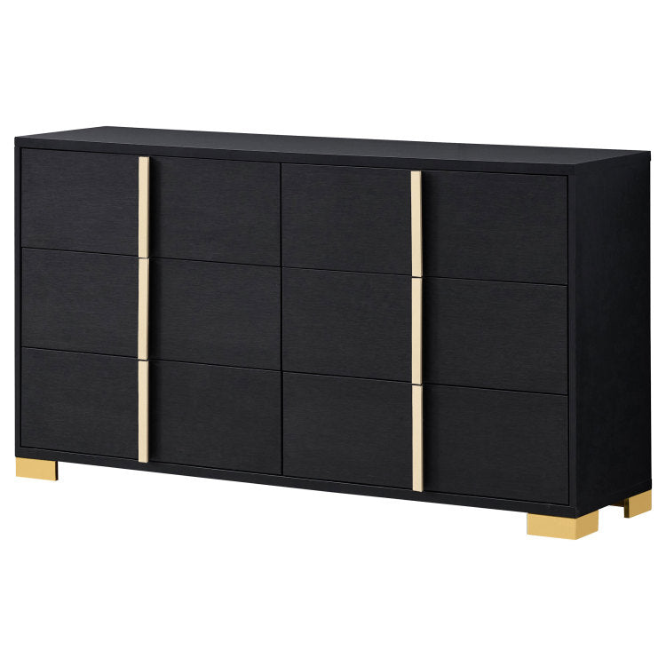 Medici Black 6 Drawer Dresser