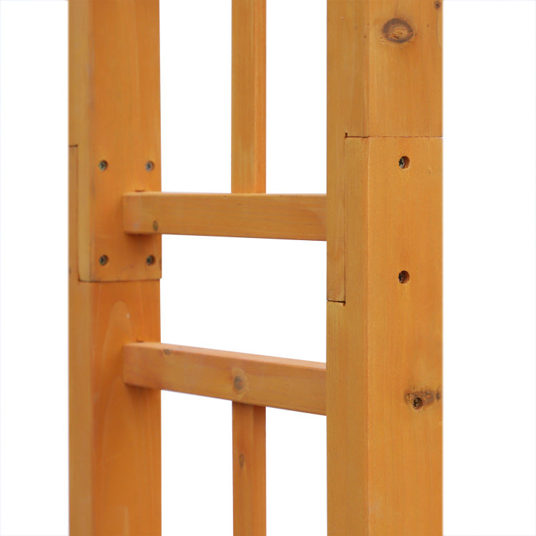 Outsunny 85" Wooden Garden Arbor For Wedding And Ceremony, Outdoor Garden Arch Trellis For Climbing Vines Orange