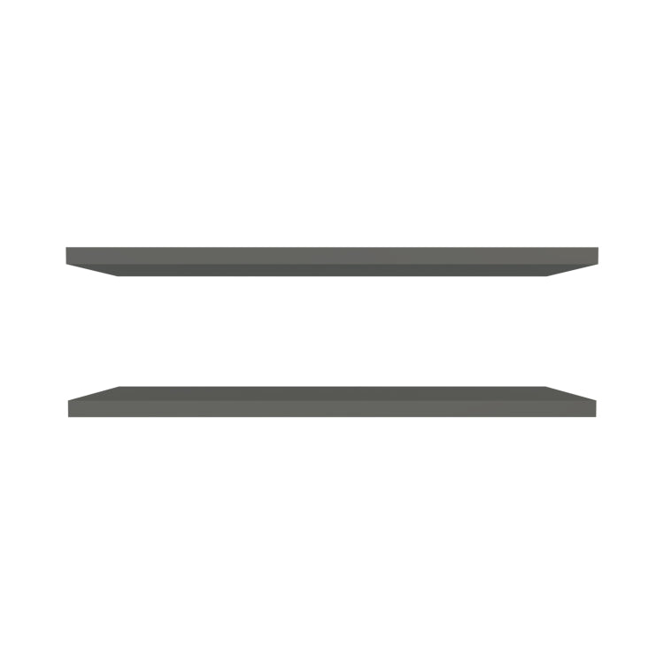 Floating Shelves 1.50" H, With 2 Shelf, Matt Gray
