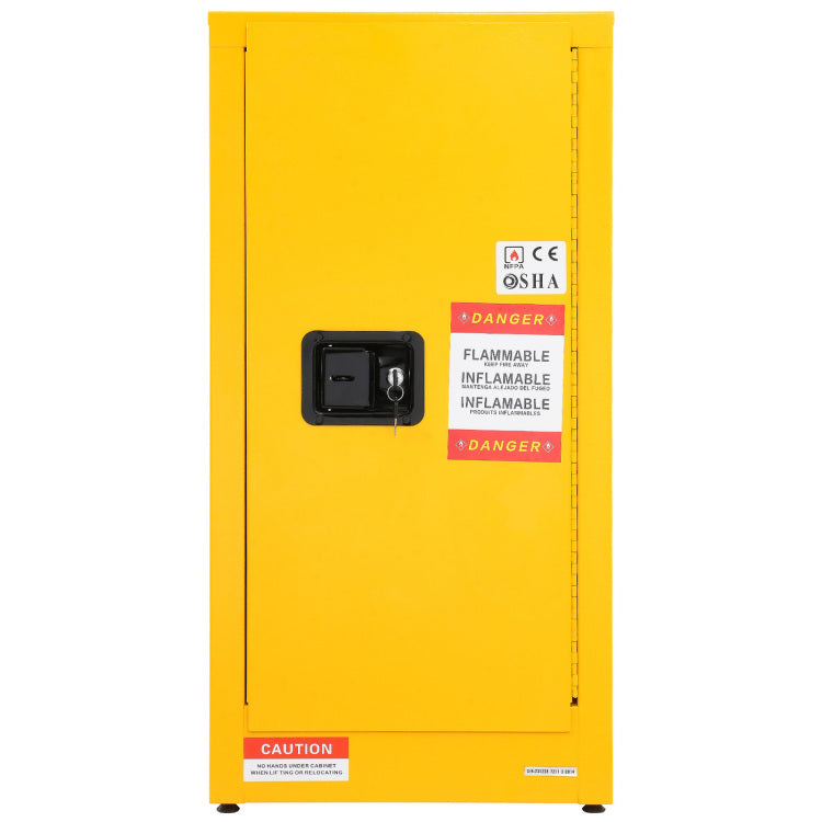 Flammable Cabinet 18.1" X 18.1" X 35.4", Galvanized Steel Safety Cabinet, Adjustable Shelf Flammable Storage Cabinet, For Commercial Industrial And Home Use