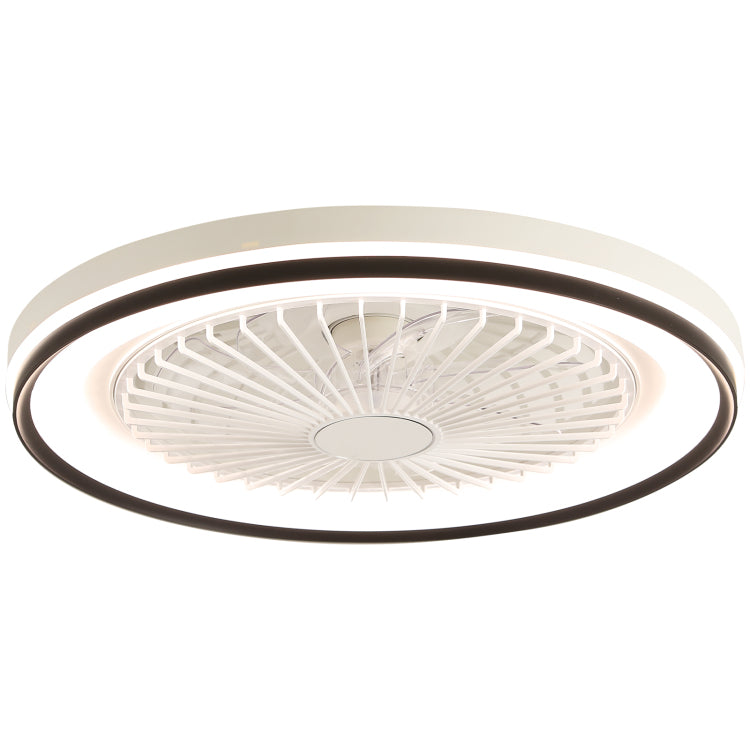 19 Inch Rgb Dimmable Led Enclosed Flush Mount Bladeless 6 Speed Remote Control For Bedroom Party